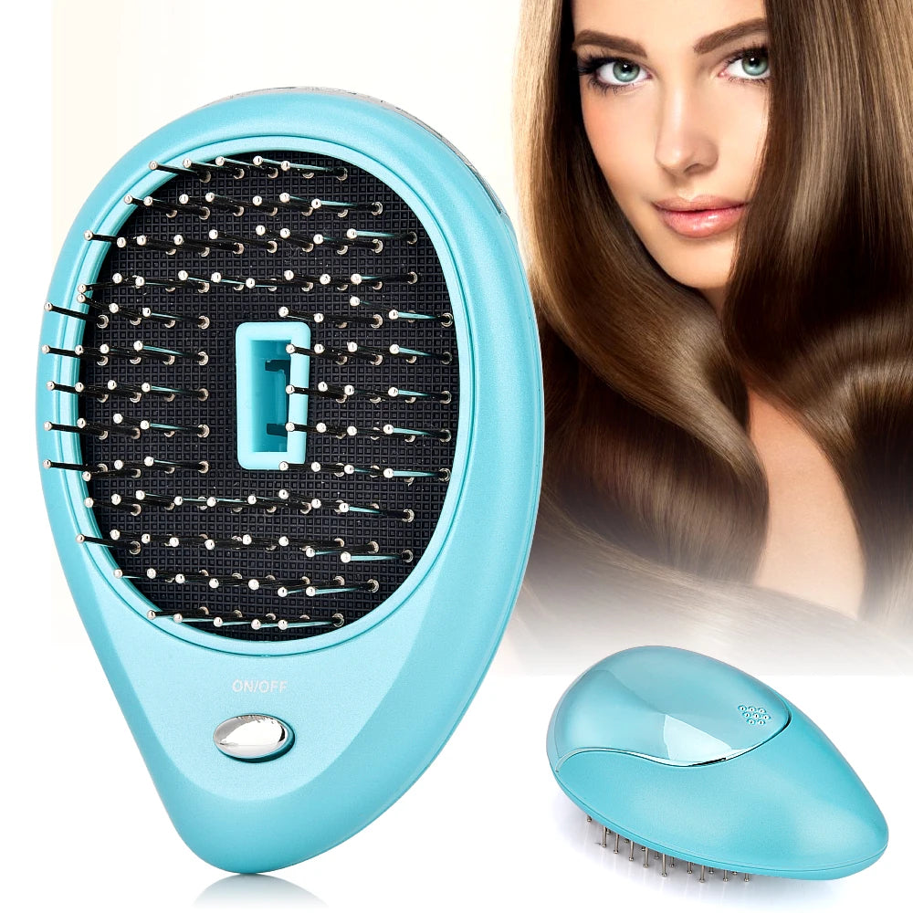 Electric Ion Hair Brush Portable Mini Small Hair Magic Beauty Brush Negative Ion Hair Comb Hair Styling Tool Comb