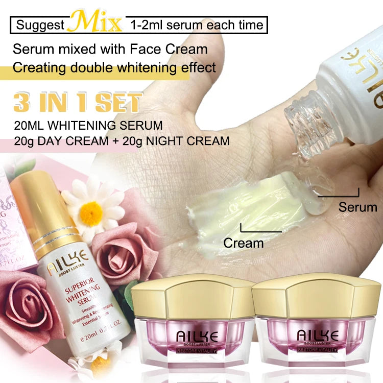 AILKE Purple Rose Whitening Facial Cream - 25g Brightening Moisturizer
