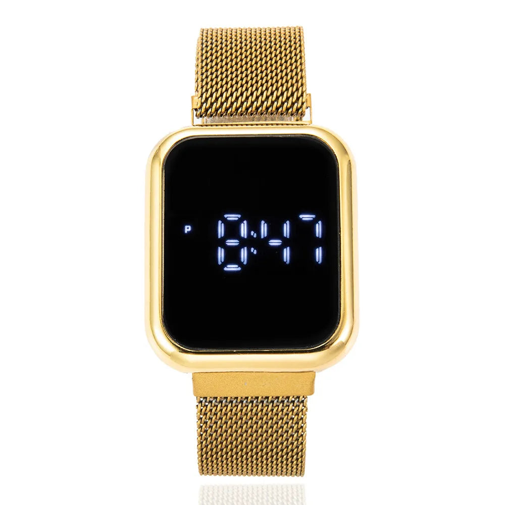 New Digital Lover Watches Luxury Couple Watch Ladies Wristwatches Digital Watches for Men Women LED Electronic Clock Parejas