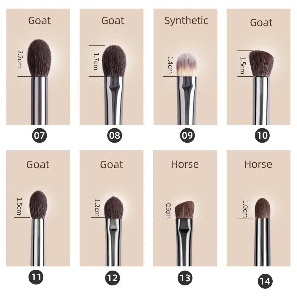 Ovw Natural Goat Hair Eyeshadow Professional Makeup Brushes Crease Blending Shader Kist Dlya Teney Brovey Brochas Maquillaje 1Pc