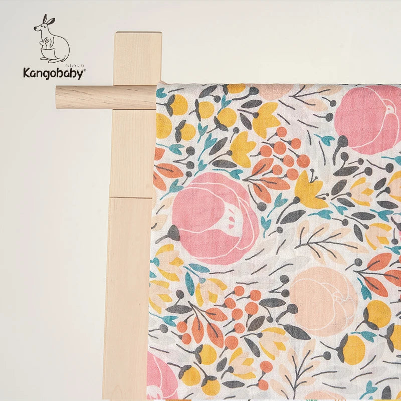 Kangobaby #My Soft Life# New Design Bamboo Cotton Muslin Swaddle Baby Blanket Nursing Cover Super Comfortable Newborn Wrap