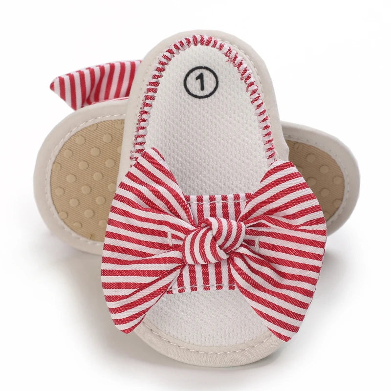 2025 New 0-18M Summer Newborn Baby Girls Boys Sandals Shoes Butterfly Flat With Heel Soft Bottom Anti Slip Shoes