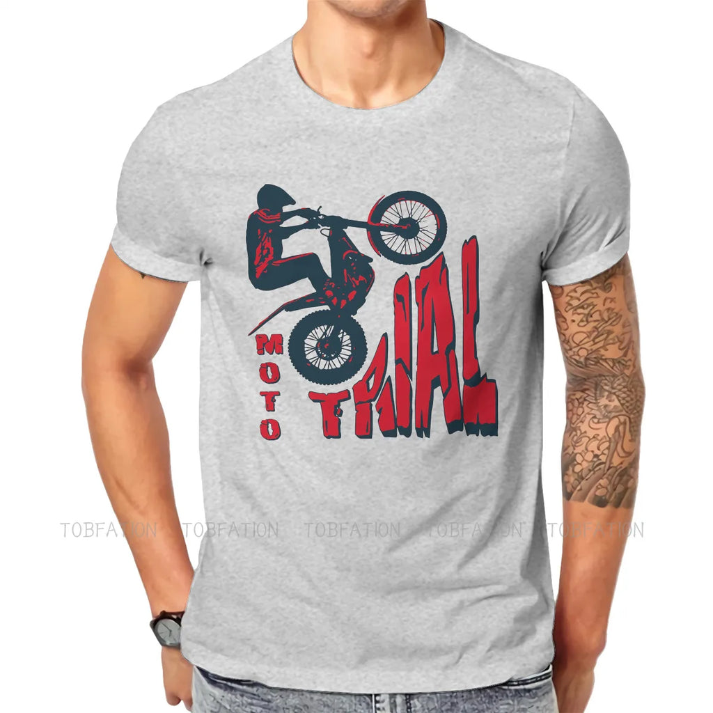 Motorcycle Race Series Other Crewneck Tshirts Moto Trial Distinctive Homme T Shirt Hipster Clothing 6Xl