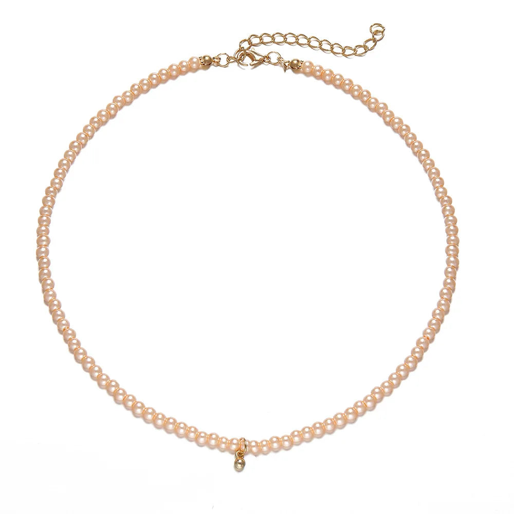 Ywzixln 2021 Trend Elegant Jewelry Wedding Big Pearl Necklace For Women'S Fashion White Imitation Pearl Choker Necklace N0179
