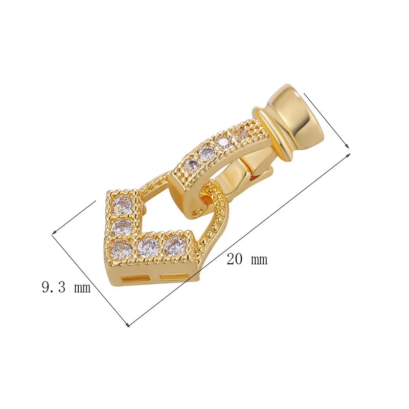 Juya Diy Handmade Jewelry Findings Cubic Zirconia Fastener Clasps Connectors Accessories For Fashion Diy Jewelry Making Supplies