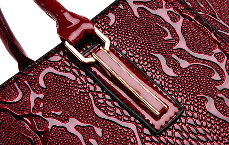 Luxury New Large Capacity Women Bag PU Leather Ladies Handbags  and Purse Fashion Shiny Girls Shoulder Messenger Bag Female Tote