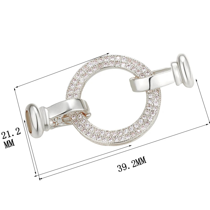 Juya Diy Handmade Jewelry Findings Cubic Zirconia Fastener Clasps Connectors Accessories For Fashion Diy Jewelry Making Supplies