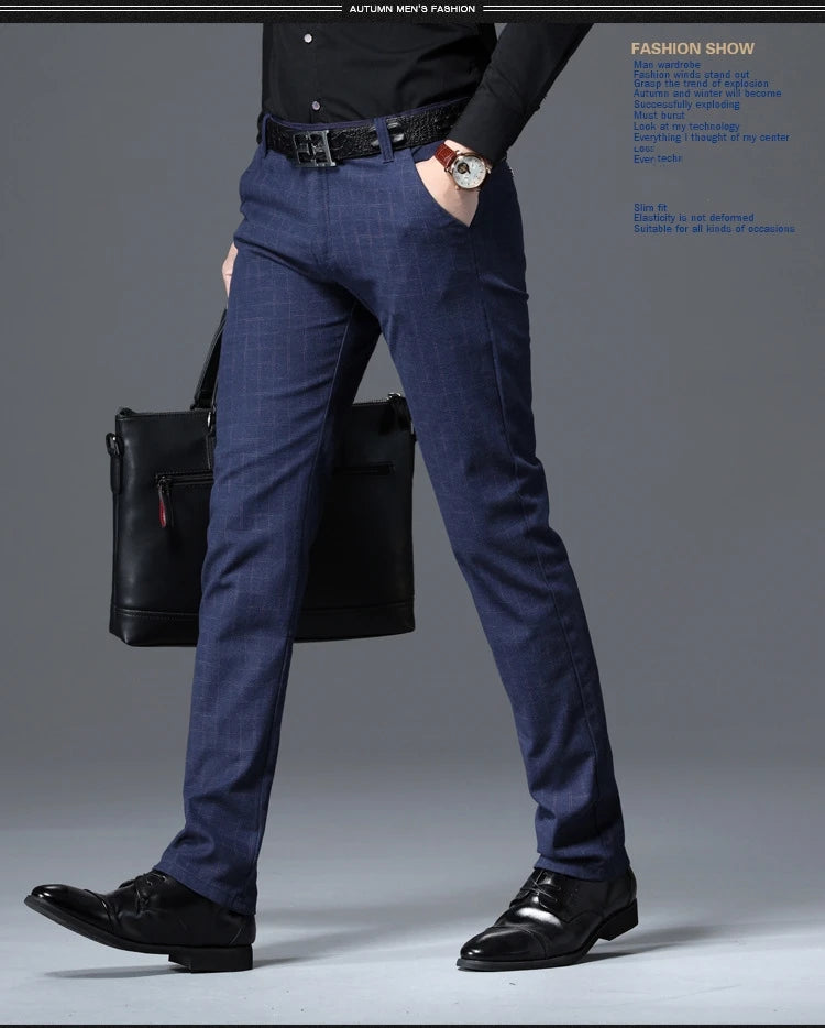 Spring Autumn New Fashion Mens Casual Pants High Quality Brand Business Pants Male Clothing Cotton Formal Trousers Men Clothing