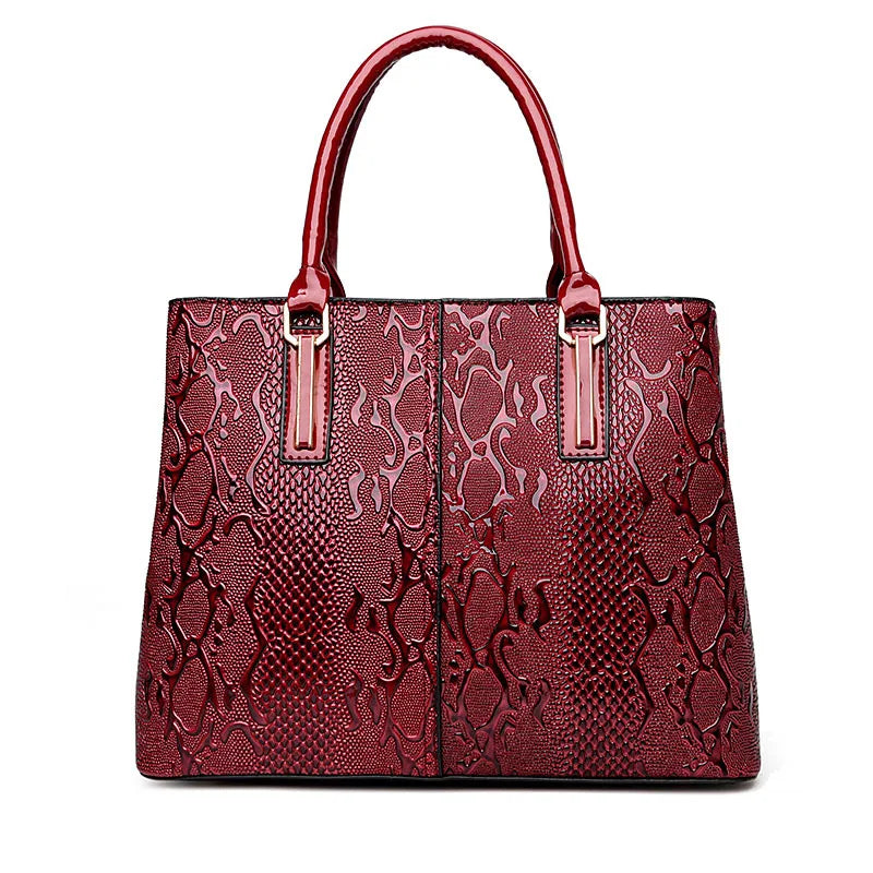 Luxury New Large Capacity Women Bag PU Leather Ladies Handbags  and Purse Fashion Shiny Girls Shoulder Messenger Bag Female Tote