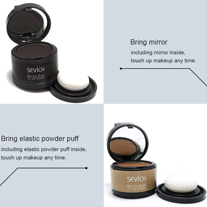 Sevich Hairline Powder 4G Hairline Shadow Powder Women'S Men Makeup Hair Concealer Natural Cover Unisex Hair Straightener Brush