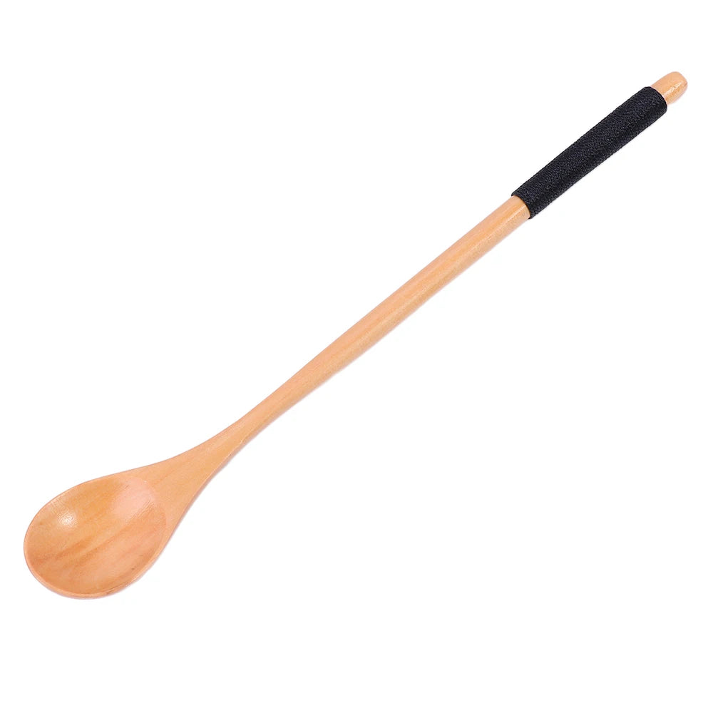2 Cucharas y Tenedores de Madera Natural para Cena, Kit de Utensilios para Arroz, Sopas, Cereales, Hecho a Mano, Vajilla para Mesa de Hogar, Cubiertos para Cocina