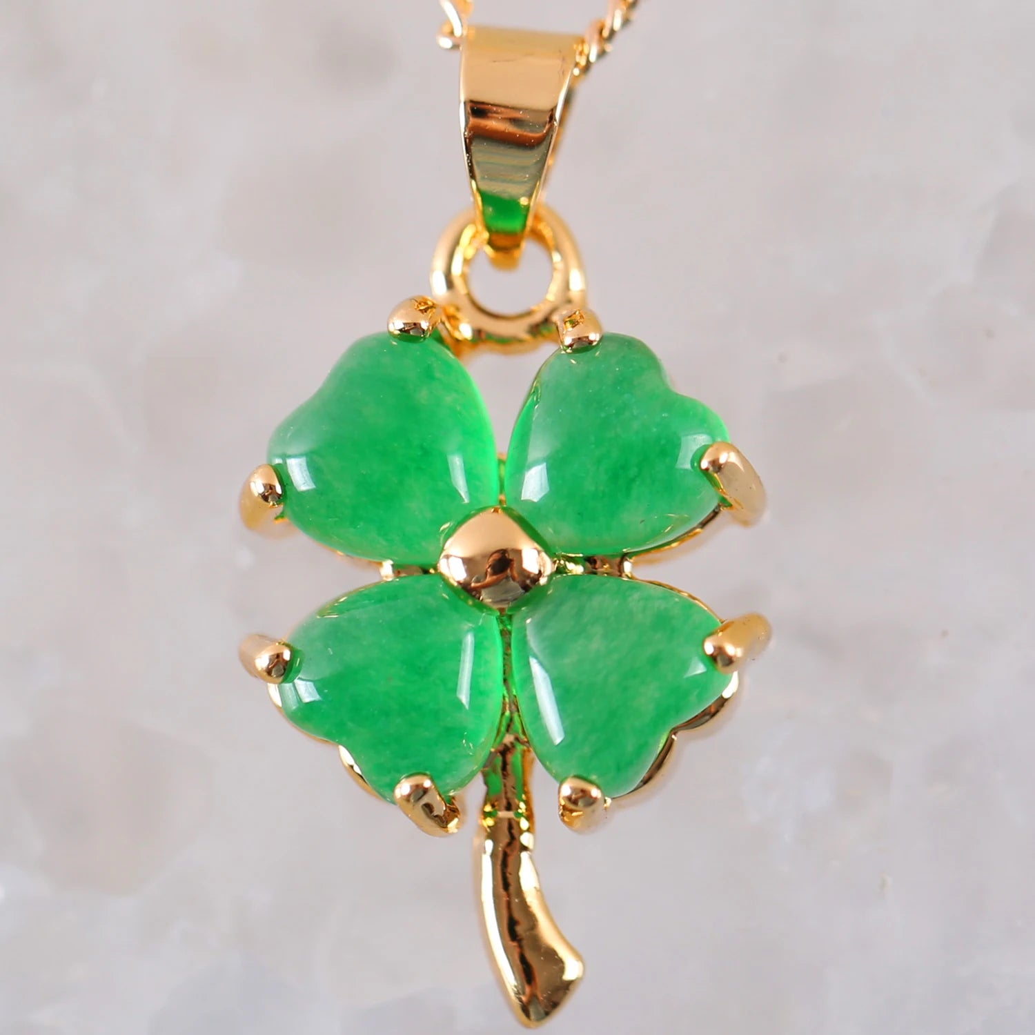 Women Pendat Natural Stone Green Jades Four Leat Clover Animal Frog Sea Turtle Gem Cross Bead Necklace Pendant