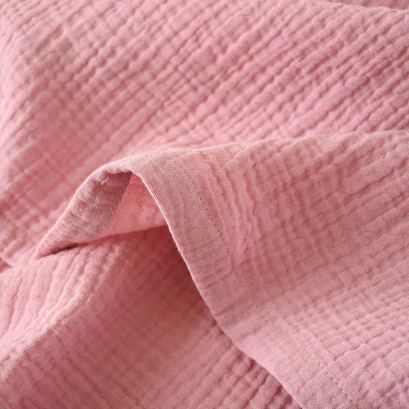 Gauze Cotton Pajama Dress Nightwear Woman Sleepwear Summer Solid Color Short Sleeve Sleeping Nightgowns Loose Night Dress
