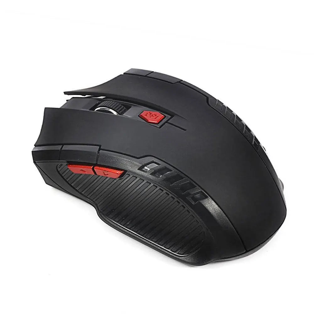Ratón inalámbrico 2.4G con receptor USB, 6 botones, óptico profesional, ratones inalámbricos USB de desplazamiento a la derecha para PC Gamer portátil