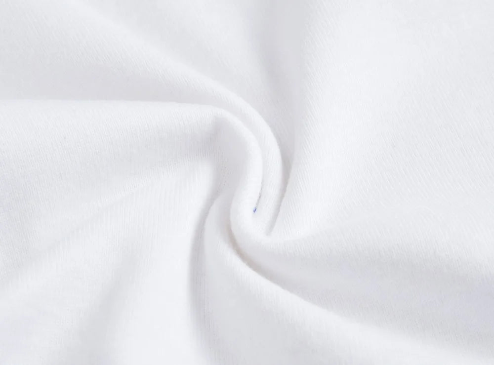 Kavkas Baby Unisex Short Sleeve Cotton Bodysuits - Solid White 0-24M