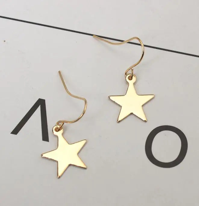 Pendientes Corazón Geométrico Hueco Tono Dorado Para Mujer Regalo Joyería Accesorio Moderno Elegante