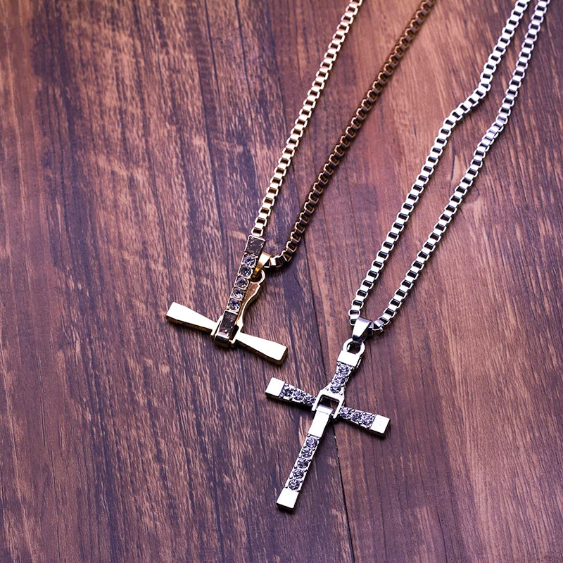 Movie Jewelry Men Classic Cross Pendant Necklace New Male Necklaces & Pendants Fashion