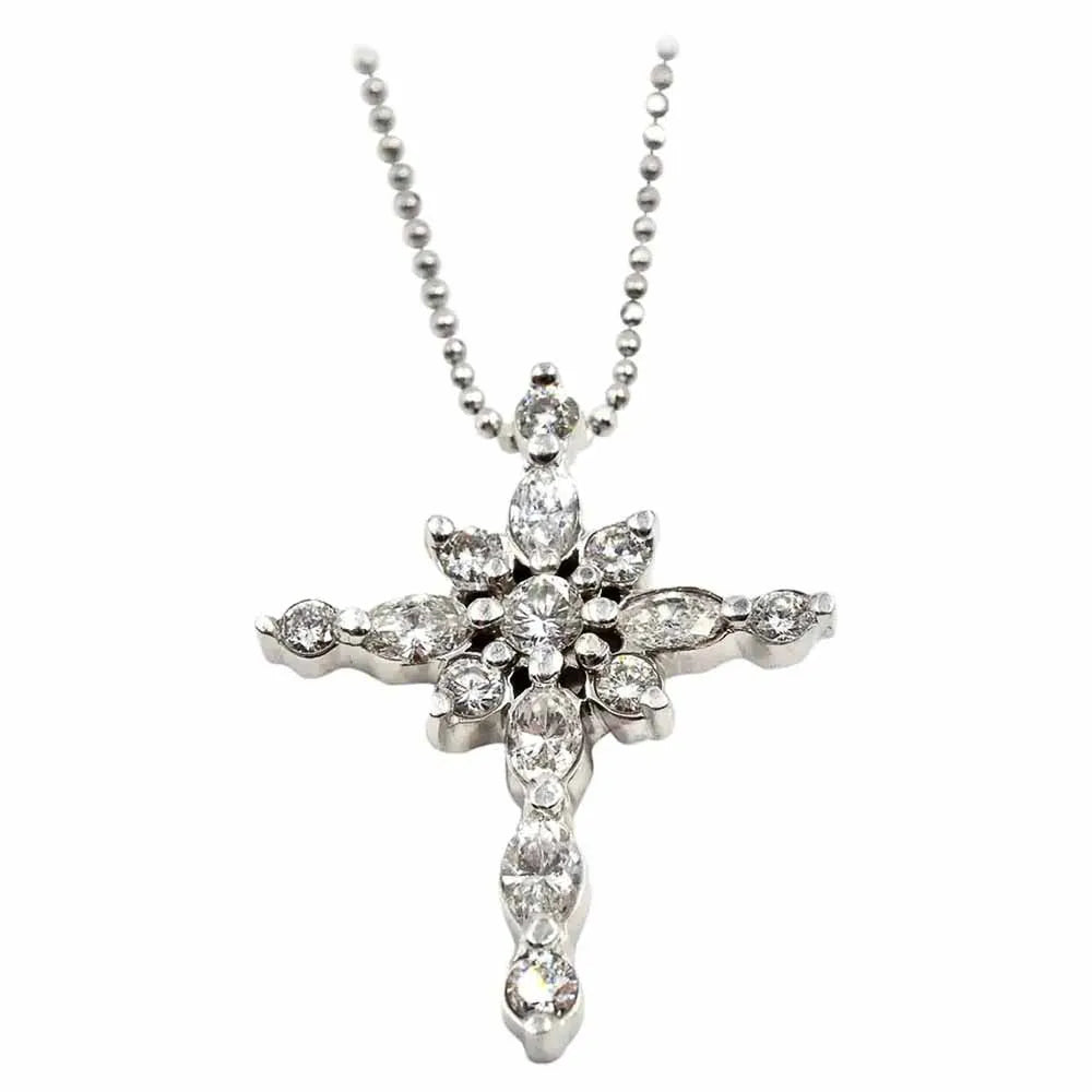 Collar cruzado estético Caoshi para mujer, dije de circonita, joyería brillante personalizada, regalo