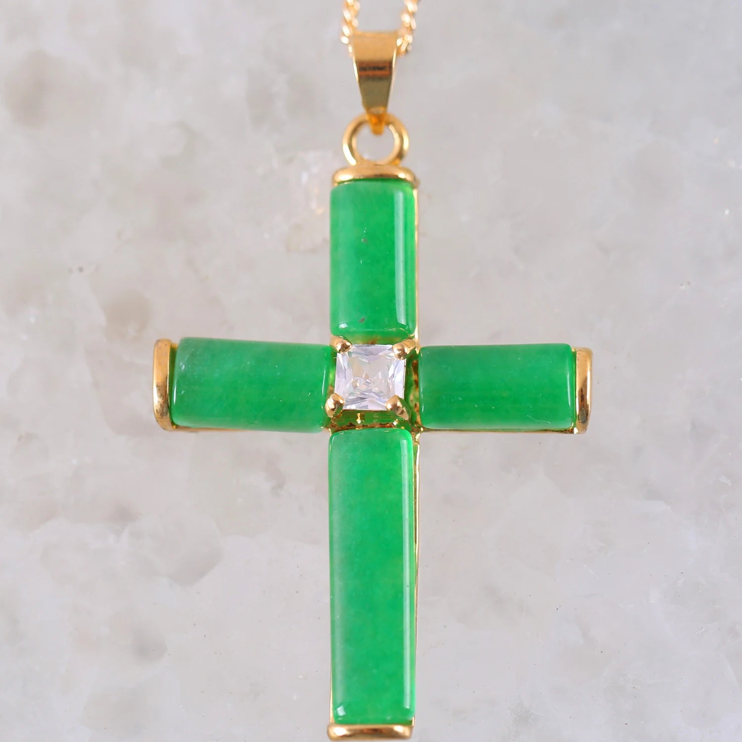 Women'S Pendat Natural Stone Green Jades Four Leat Clover Animal Frog Sea Turtle Gem Cross Bead Necklace Pendant