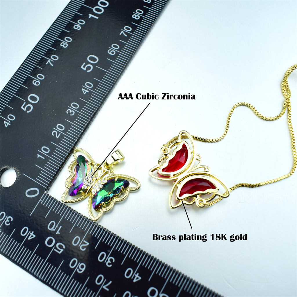 2021 New Fashion Ladies Glass Crystal Butterfly Ring 18 Colors Optional Adjustable Ladies Anniversary Gift Bulk Wholesale