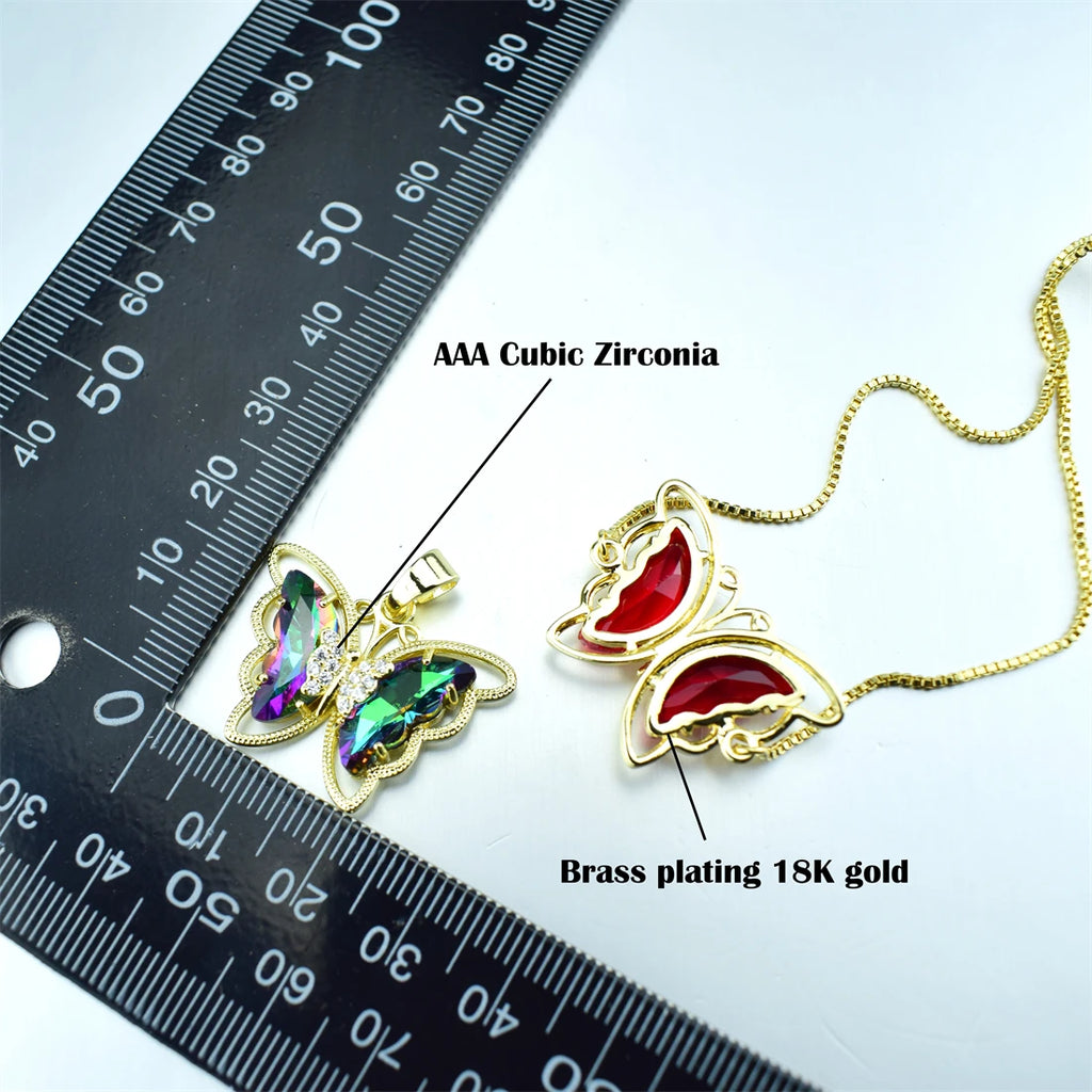 2021 New Fashion Ladies Glass Crystal Butterfly Ring 18 Colors Optional Adjustable Ladies Anniversary Gift Bulk Wholesale