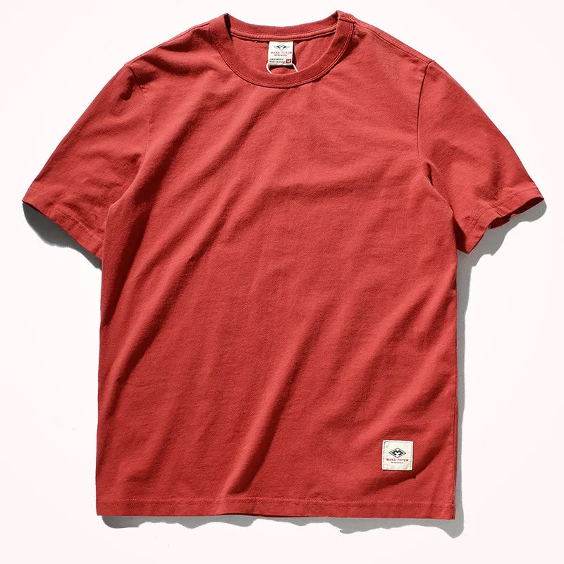 Mens Cotton T Shirt Slim Fit Soft Washed Solid Color Short Sleeve For Men Everyday Essentials Premium Comfort