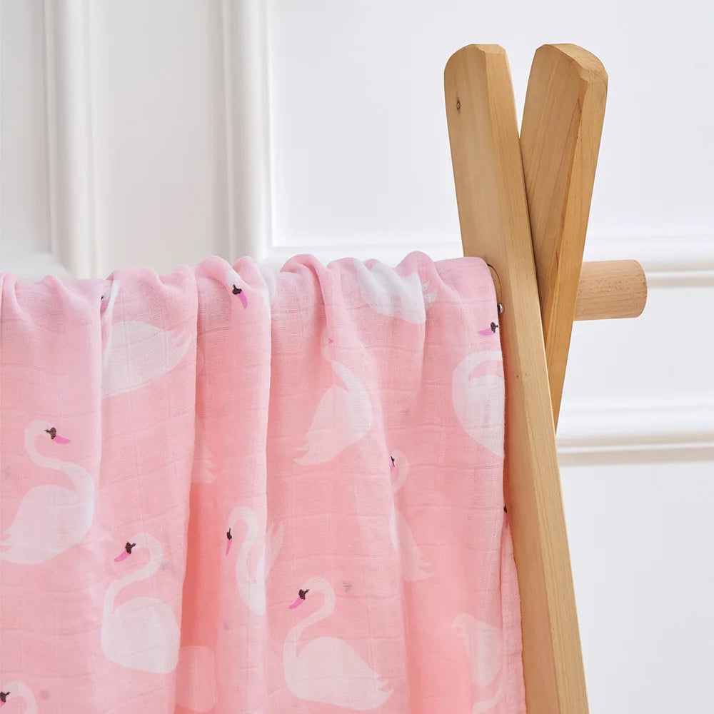 Kangobaby #My Soft Life# New Design Bamboo Cotton Muslin Swaddle Baby Blanket Nursing Cover Super Comfortable Newborn Wrap