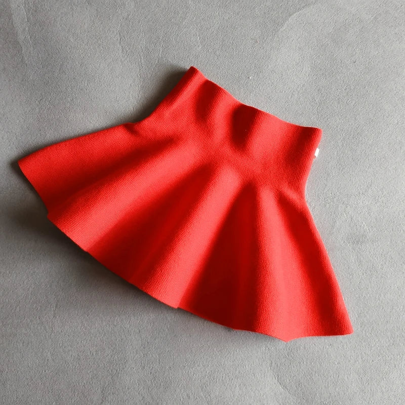 DE PEACH Winter Baby Girls Tutu Skirt Knit Pleated Above Knee For Ages 2 To 10 Years