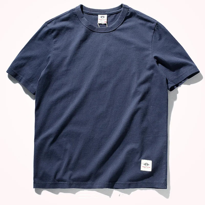Mens Cotton T Shirt Slim Fit Soft Washed Solid Color Short Sleeve For Men Everyday Essentials Premium Comfort