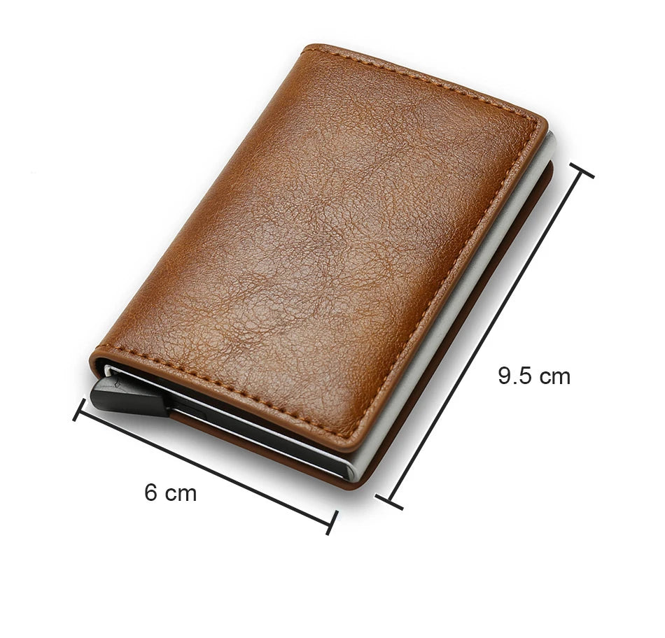 Carbon Fiber Credit Card Holder Wallets Men Brand Rfid Black Magic Trifold Leather Slim Mini Wallet Small Money Bag Male Purses