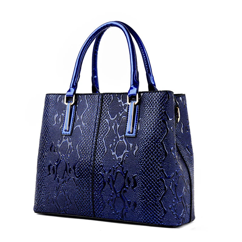 Luxury New Large Capacity Women Bag PU Leather Ladies Handbags  and Purse Fashion Shiny Girls Shoulder Messenger Bag Female Tote