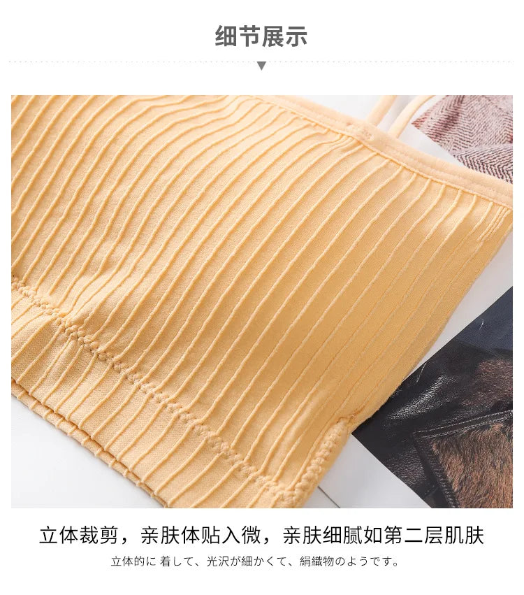 Women Cotton Underwear Tube Top Bra Ladies Thread Bra Comfort Tank Up Women Sports Bra Sexy Top Female Crop Top Sexy Lingerie