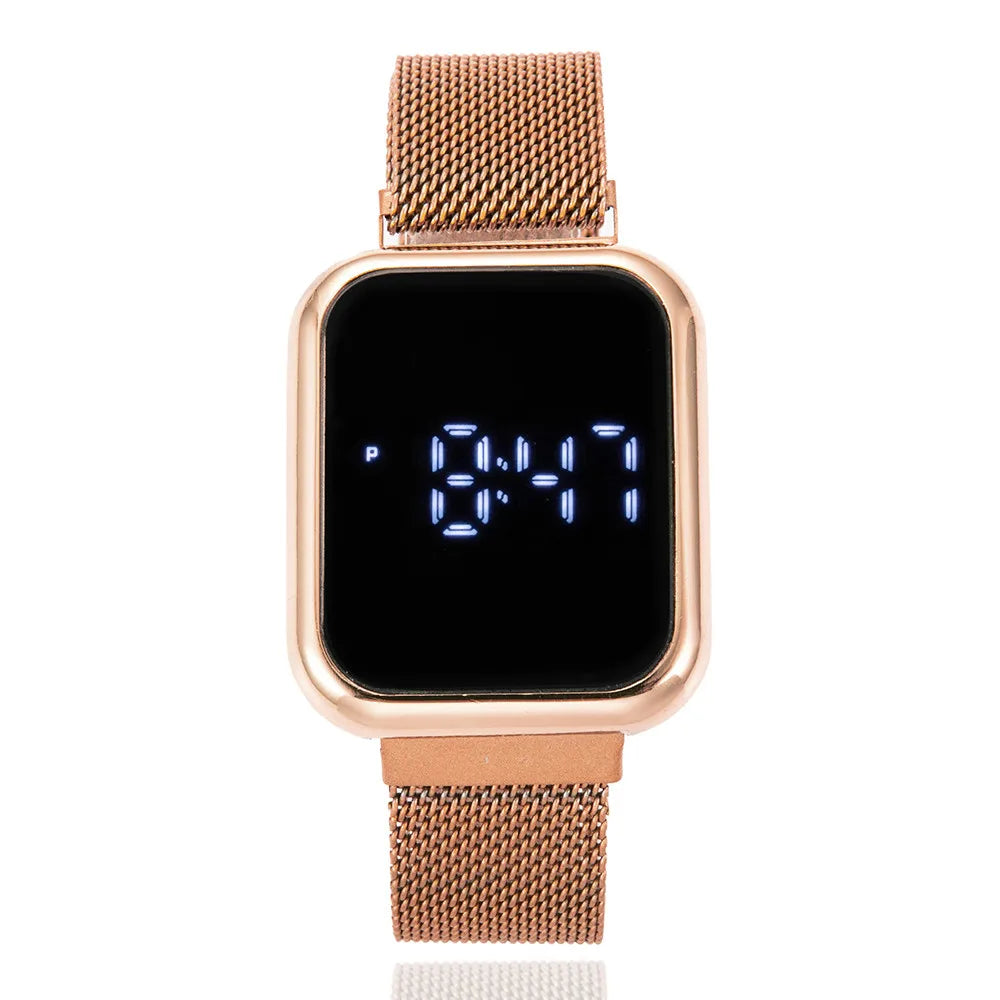 New Digital Lover Watches Luxury Couple Watch Ladies Wristwatches Digital Watches for Men Women LED Electronic Clock Parejas