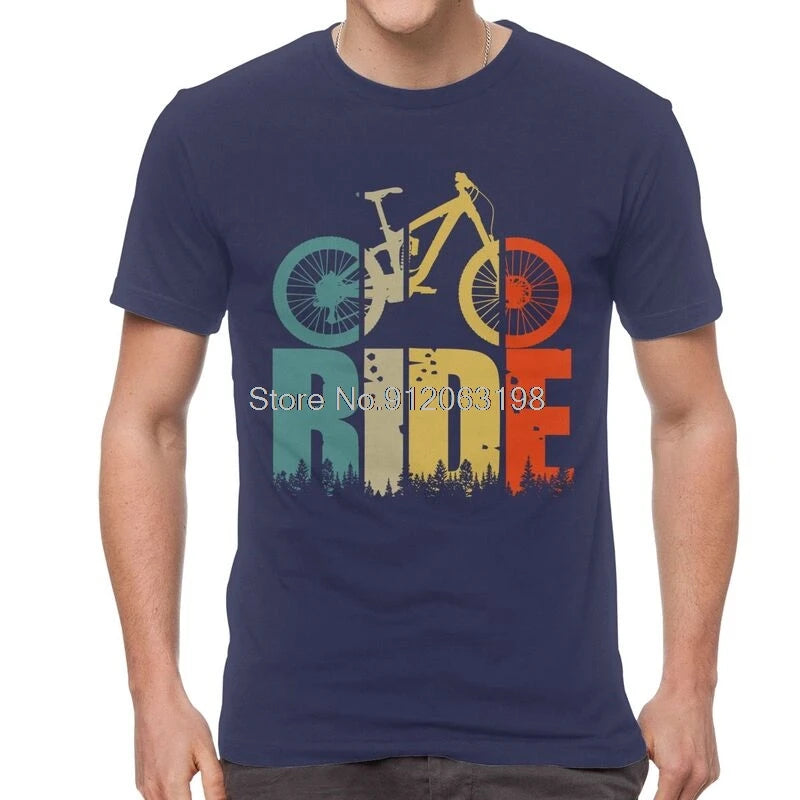 Your Ride Mountain Bike Mtb Lover T Shirt Men Short Sleeve Cotton T-Shirts Cyclists And Bikers Tee Tops Streetwear Tshirts