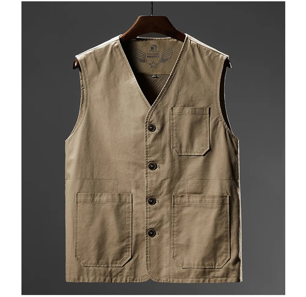 DIMUSI Summer Men's Vests Casual Man Army Breathable Mesh Vest Sleeveless Jackets Man Outdoor Fishing Waistcoats Clothing 8XL