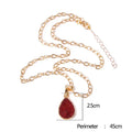 Metal chain healing energy necklace for women Dyed Natural crystal agat druzy crystal Minerals gem stone pendant charm necklace