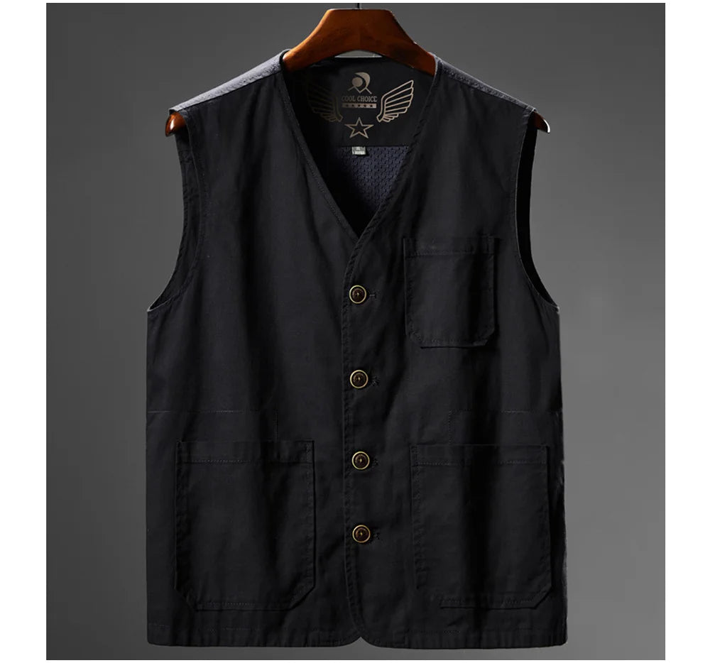 DIMUSI Summer Men's Vests Casual Man Army Breathable Mesh Vest Sleeveless Jackets Man Outdoor Fishing Waistcoats Clothing 8XL