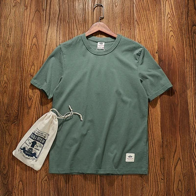 Mens Cotton T Shirt Slim Fit Soft Washed Solid Color Short Sleeve For Men Everyday Essentials Premium Comfort