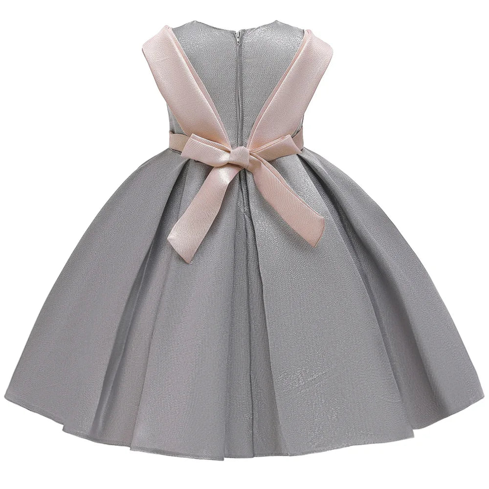 HETISO New Baby Girls Princess Dress Kids Birthday Wedding Suits Formal Costume Flower Kids Teenage Clothing 3-10 Years