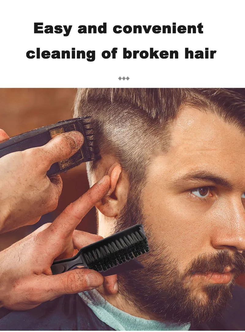 Plastic Handle Hairdressing Soft Hair Cleaning Brush Barber Neck Duster Broken Hair Remove Comb Hair Styling Tools Comb Gold