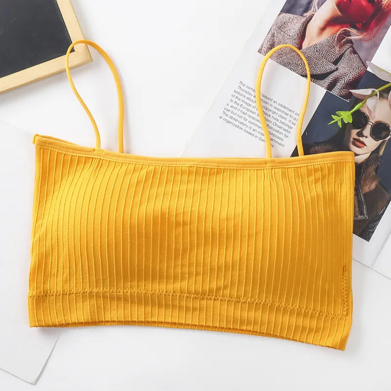 Women Cotton Underwear Tube Top Bra Ladies Thread Bra Comfort Tank Up Women Sports Bra Sexy Top Female Crop Top Sexy Lingerie