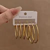 Large Stainless Steel Stud Earrings High-End Gold-Plated Heart-Shaped Five-Pointed Star Design Colorfast For Occasions
