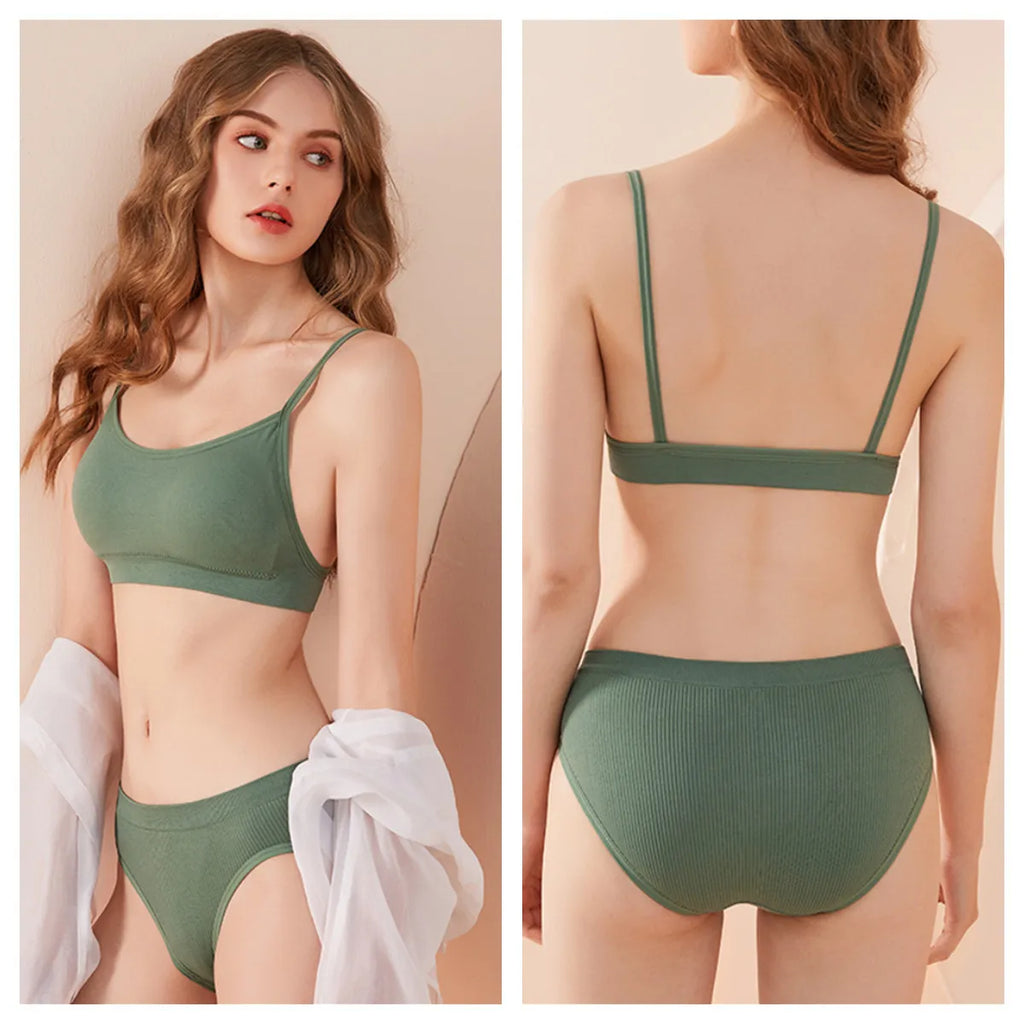 Women's Crop Top Ribbed Tube Top U-Back Comfort Bra Streetwear Camis Sexy Lingerie Seamless Underwear Sports Tank Bralette M-XL