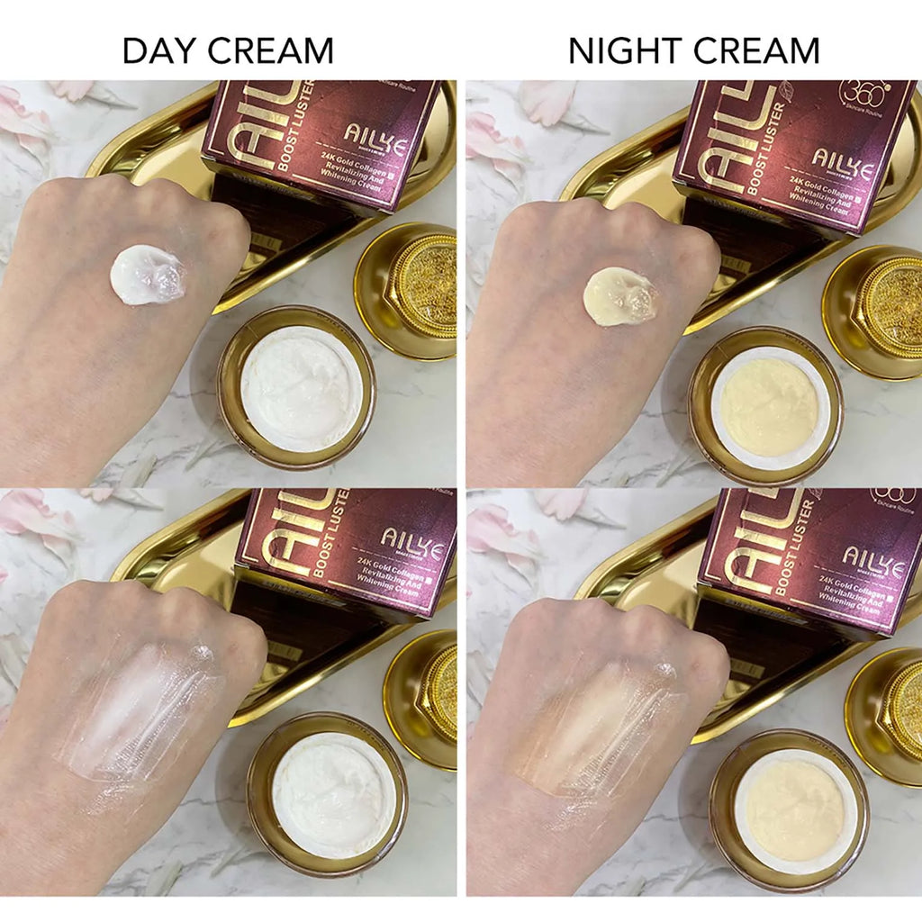 AILKE 24K Gold Collagen Whitening Skin Care Set - Anti-Aging