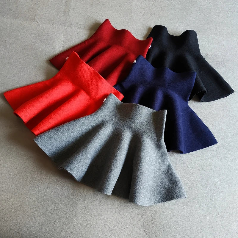 Girls Mini Pleated Knit Tutu Skirt – Ages 2-10