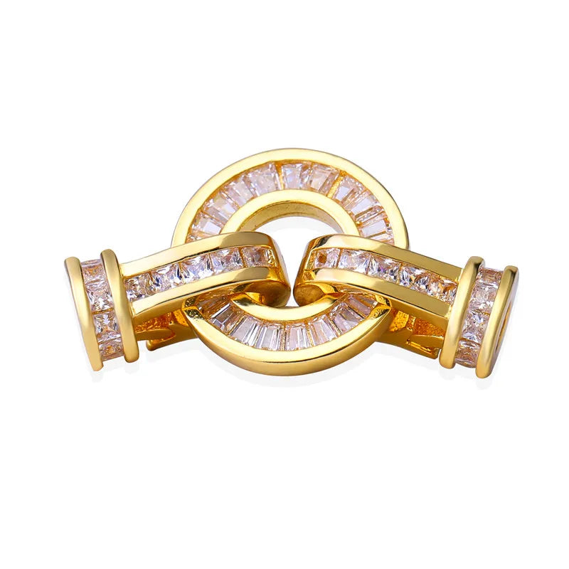 Juya Diy Handmade Jewelry Findings Cubic Zirconia Fastener Clasps Connectors Accessories For Fashion Diy Jewelry Making Supplies