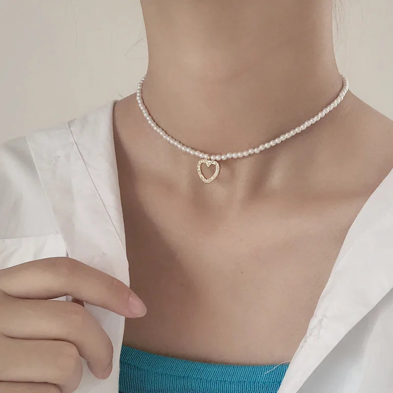 Ywzixln 2021 Trend Elegant Jewelry Wedding Big Pearl Necklace For Women'S Fashion White Imitation Pearl Choker Necklace N0179