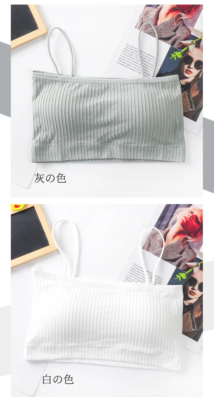 Women Cotton Underwear Tube Top Bra Ladies Thread Bra Comfort Tank Up Women Sports Bra Sexy Top Female Crop Top Sexy Lingerie