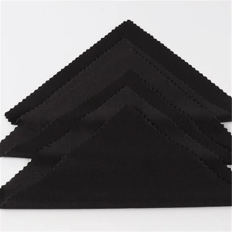 50pcs/Lot 13X13CM Black Glasses Cloth Microfiber Cleaner Cloths Cleaning Glasses Lens Eyeglasses Cloth Eyewear Accessories