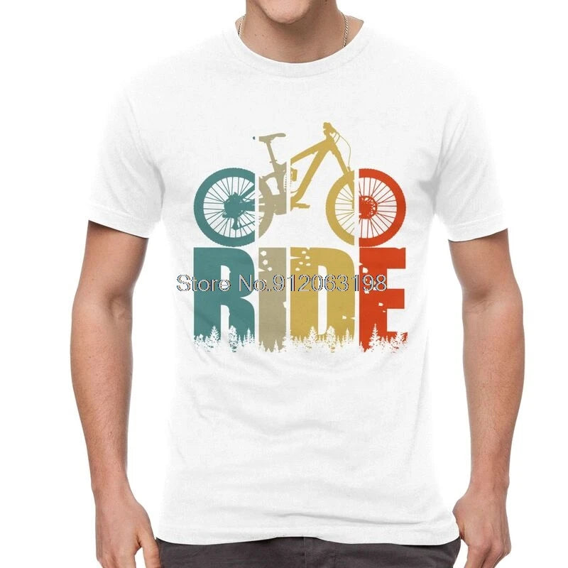Your Ride Mountain Bike Mtb Lover T Shirt Men Short Sleeve Cotton T-Shirts Cyclists And Bikers Tee Tops Streetwear Tshirts
